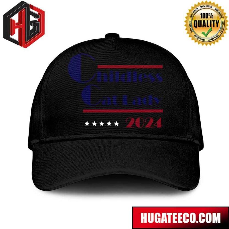 Childless Cat Lady 2024 Kamala Harris Hat-Cap