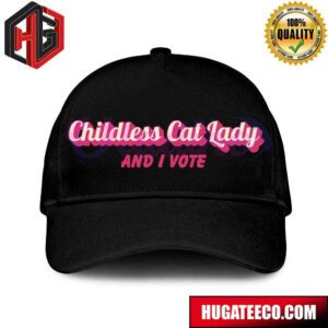 Childless Cat Lady And I Vote Kamala Harris Hat-Cap