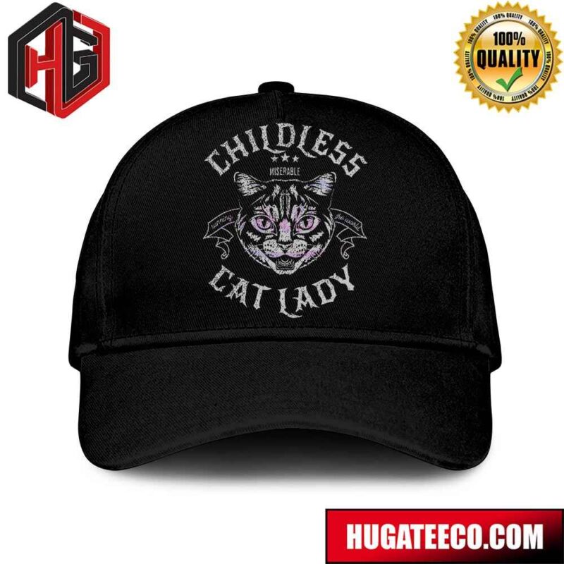 Childless Cat Lady Running The World Kamala Harris Hat-Cap