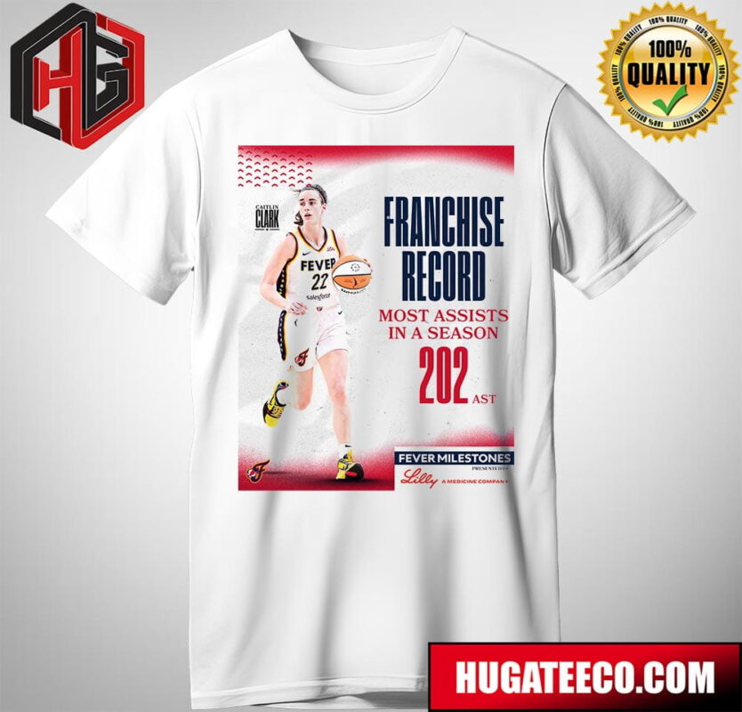 Congratulations To Caitlin Clark Indiana Fever For Breaking The Franchise Record For Most Assists In A Single Season In Only 26 Games T-Shirt