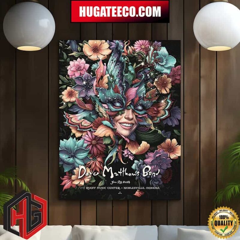 Dave Mathews Band On June 29 2024 At The Ruoff Music Center In Noblesville Indiana Colors 2 Art By N C Winters Home Decor Poster Canvas