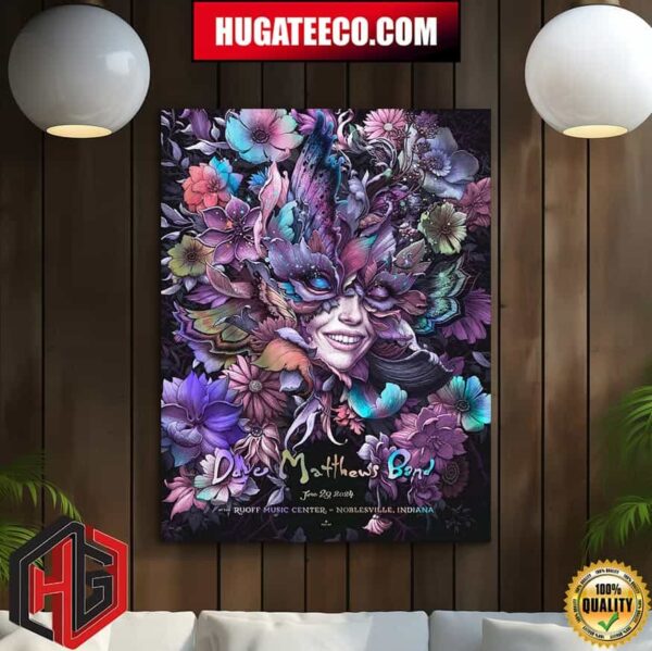 Dave Mathews Band On June 29 2024 At The Ruoff Music Center In Noblesville Indiana Colors 3 Art By N C Winters Home Decor Poster Canvas