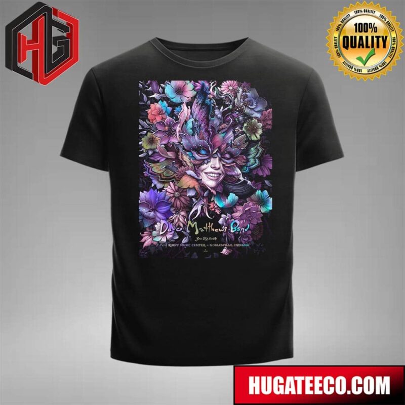Dave Mathews Band On June 29 2024 At The Ruoff Music Center In Noblesville Indiana Colors 3 Art By N C Winters T-Shirt