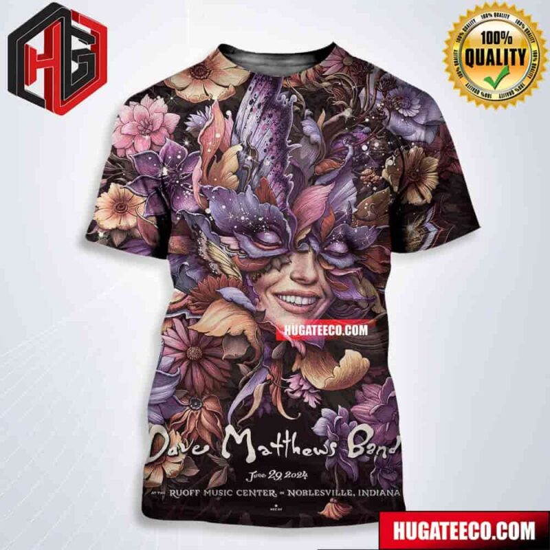 Dave Mathews Band On June 29 2024 At The Ruoff Music Center In Noblesville Indiana Colors 4 Art By N C Winters All Over Print Shirt