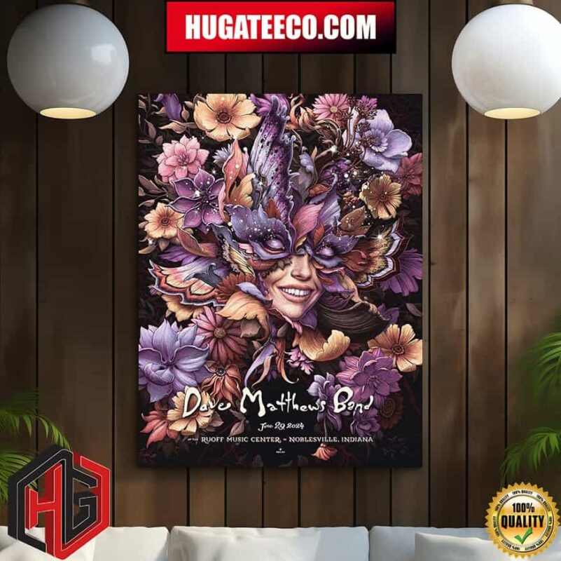 Dave Mathews Band On June 29 2024 At The Ruoff Music Center In Noblesville Indiana Colors 4 Art By N C Winters Home Decor Poster Canvas
