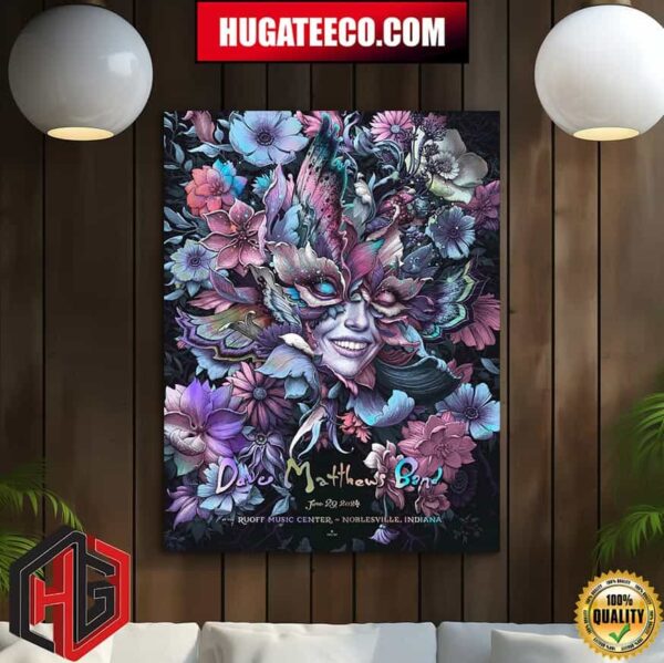 Dave Mathews Band On June 29 2024 At The Ruoff Music Center In Noblesville Indiana Colors 5 Art By N C Winters Home Decor Poster Canvas