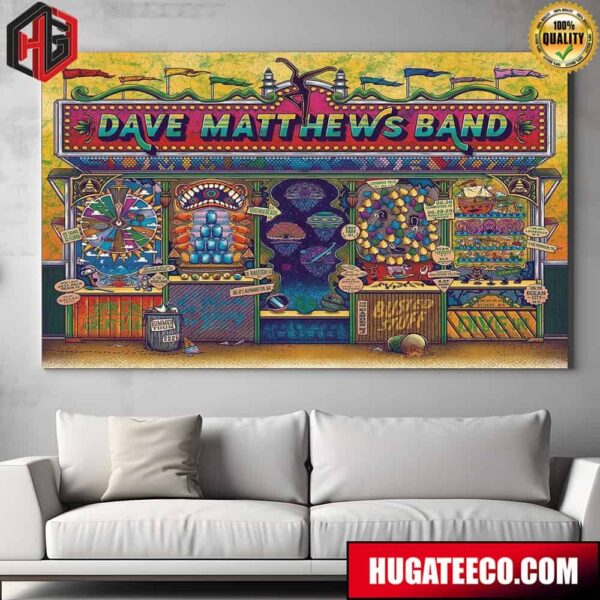 Dave Matthews Band DMB Summer Tour 2024 Home Decor Poster Canvas