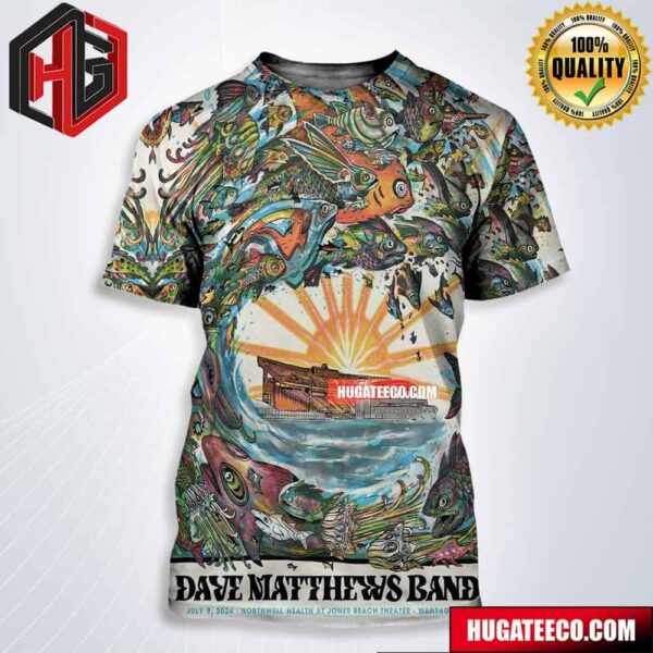 Dave Matthews Band Show At North Well Health At Jones Beach Theater In Wantagh Ny On July 9 2024 All Over Print Shirt