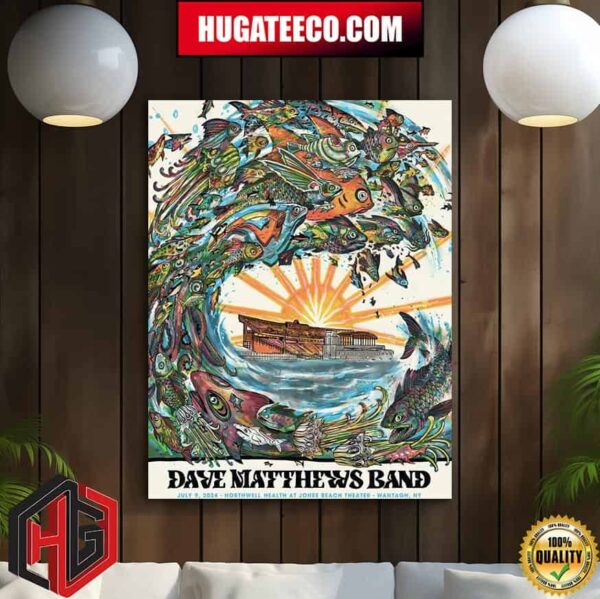 Dave Matthews Band Show At North Well Health At Jones Beach Theater In Wantagh Ny On July 9 2024 Home Decor Poster Canvas
