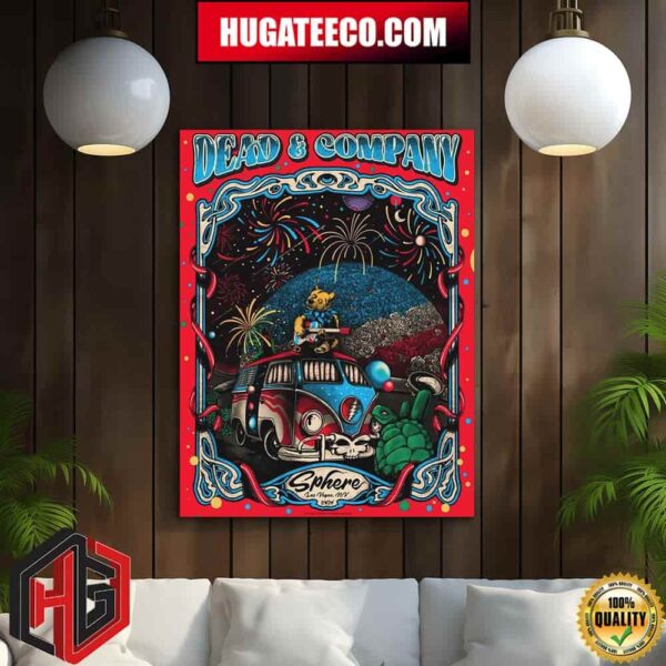 Dead And Company Happy Fourth Day Of July Show At Sphere Las Vegas Nv On July 4th 2024 Home Decor Poster Canvas