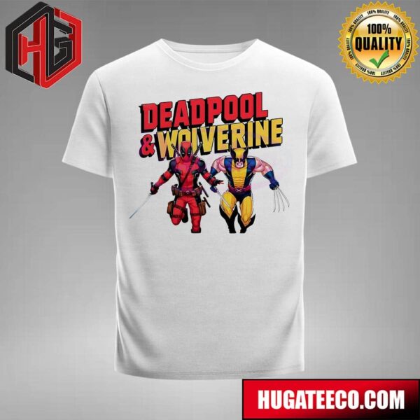 Deadpool And Wolverine Super Heroes Cartoon T-Shirt