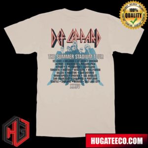 Def Leppard Merch Summer Stadium Tour 2024 E Comm Exclusive Two Sides T Shirt
