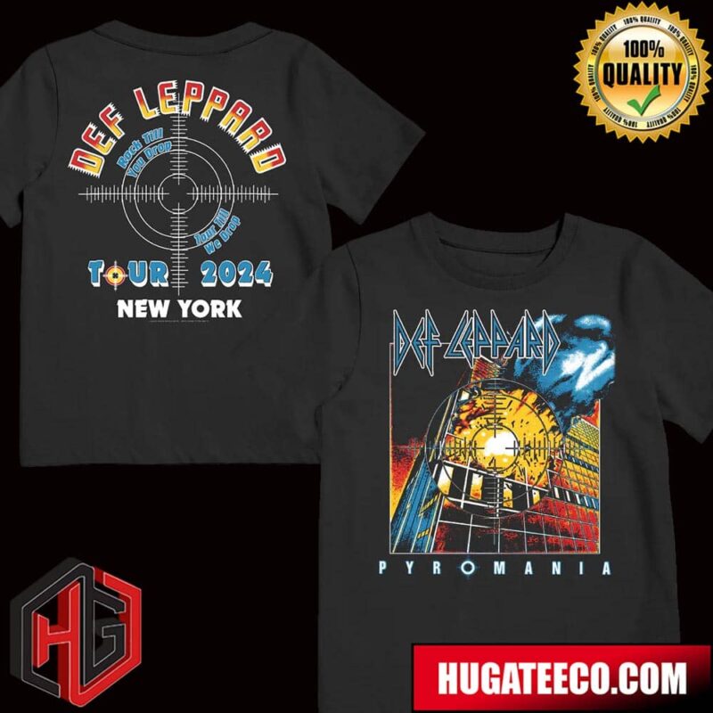 Def Leppard Pyromania Rock Till You Drop Tour Till We Drop Tour 2024 New York T-Shirt