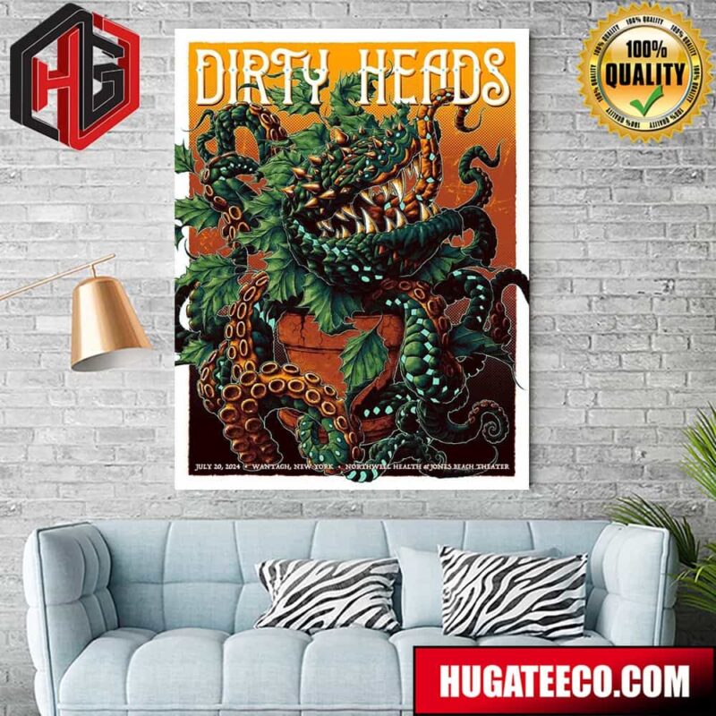 Dirty Heads Merch Poster Northwell Health At Jones Beach Theater in Wantagh New York On July 20 2024 Poster Canvas