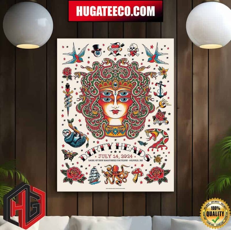 Dirty Heads Show On July 14 2024 In  Gilford Nh At Bank Nh Pavilion Home Decor Poster Canvas
