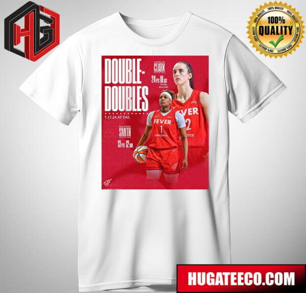 Dominant Double-Doubles From Caitlin Clark And Nalyssa Smith Indiana Fever At Dallas WNBA T-Shirt