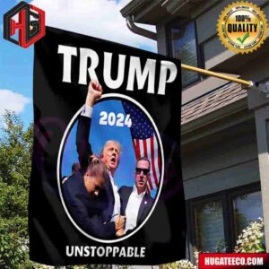 Donald Trump 2024 Unstoppable Trump Shooting Garden House Flag