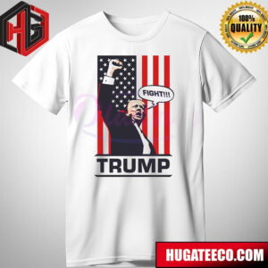 Donald Trump Fight Election 2024 US Flag  T-Shirt