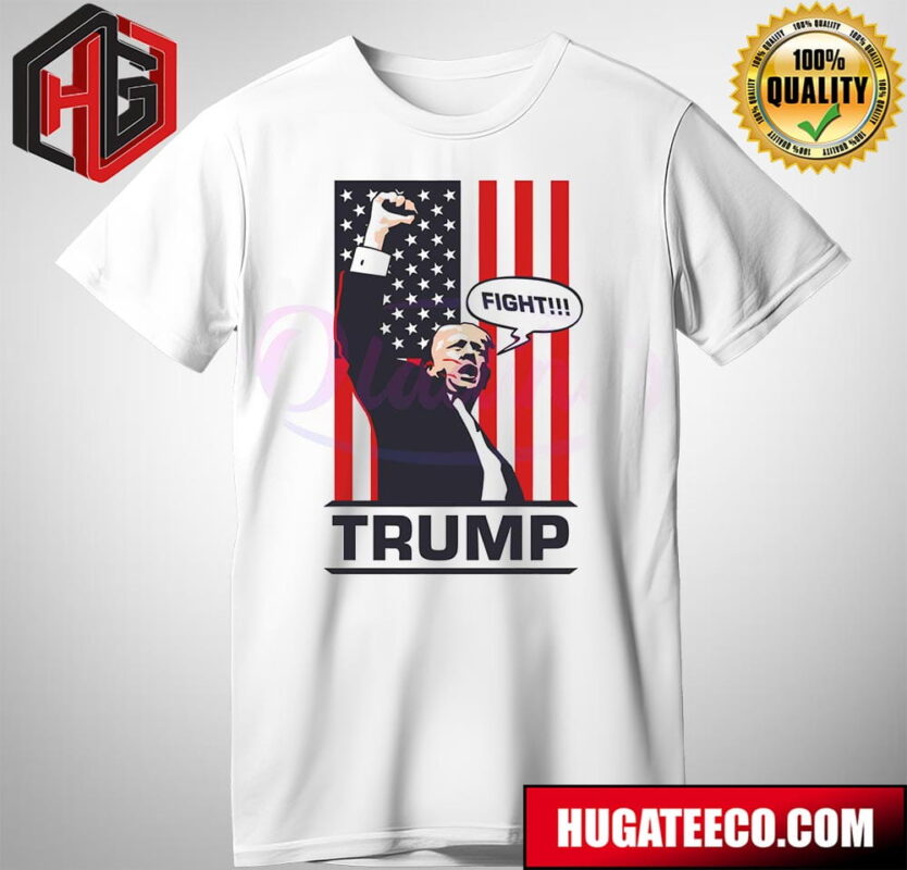 Donald Trump Fight Election 2024 US Flag  T-Shirt