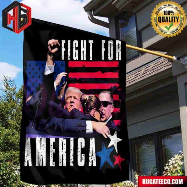 Donald Trump Fight For America 2024 Garden House Flag