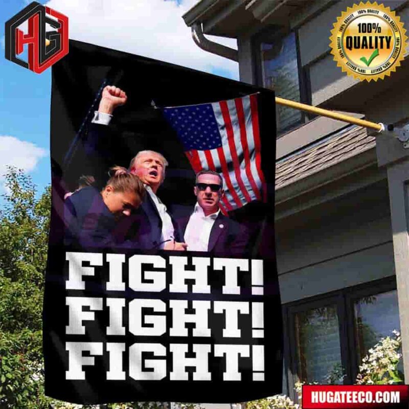 Donald Trump Shooting Fight Fight Fight Garden House Flag