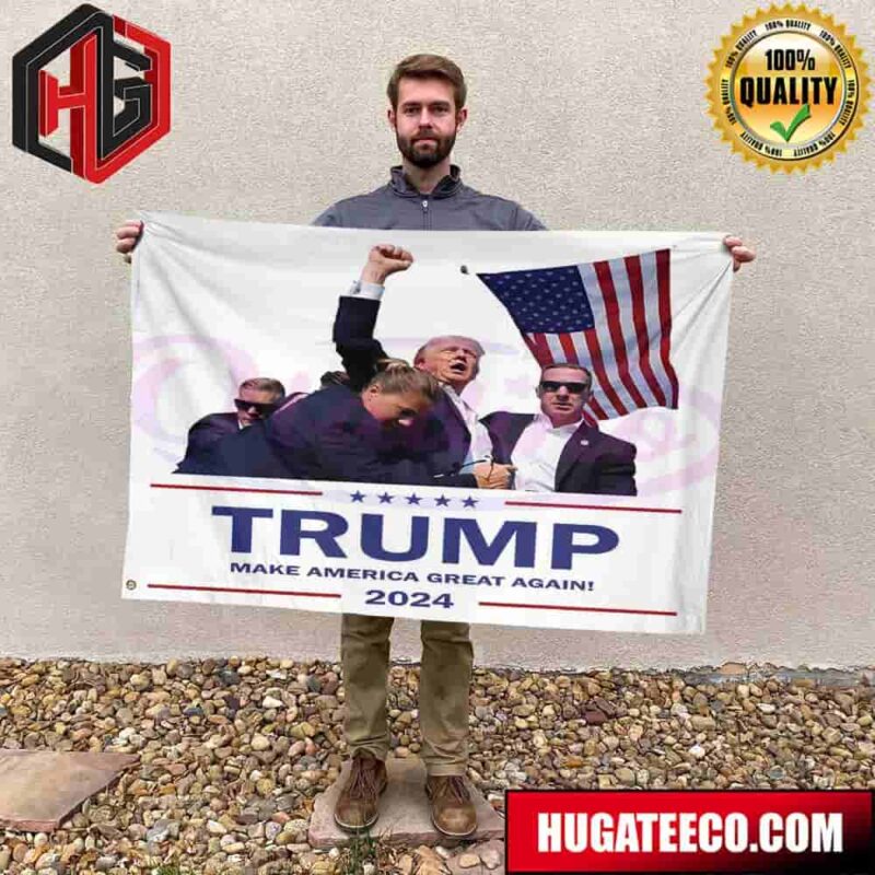 Donald Trump Shooting Make America Great Again 2024 Garden House Flag