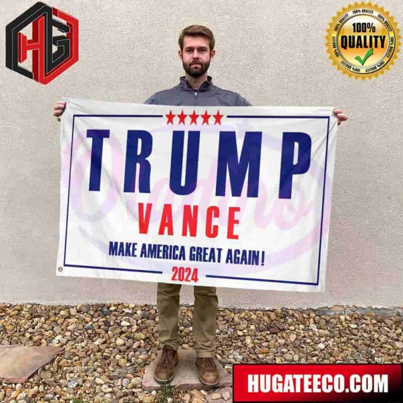 Donald Trump Vance 2024 Republican Make America Great Again Garden House Flag