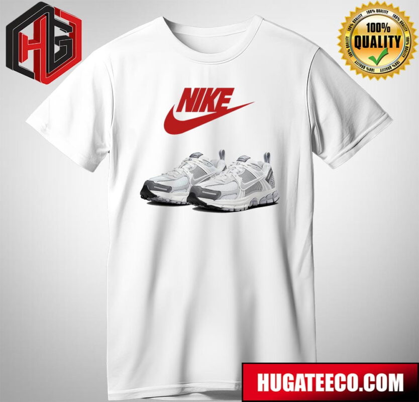 Dropped via Nike US GS Vomero 5 Pure Platinum Grey Sneaker T-Shirt