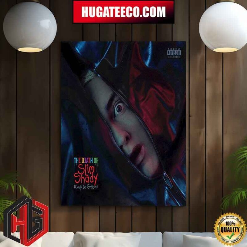 Eminem The Death Of Slim Shady Coup De Grace Official Cover On July 12th 2024 Home Decor Poster Canvas