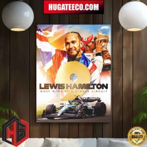 F1 Lewis Hamilton Most Wins At A Single Circut British Grand Prix Home Decor Poster Canvas