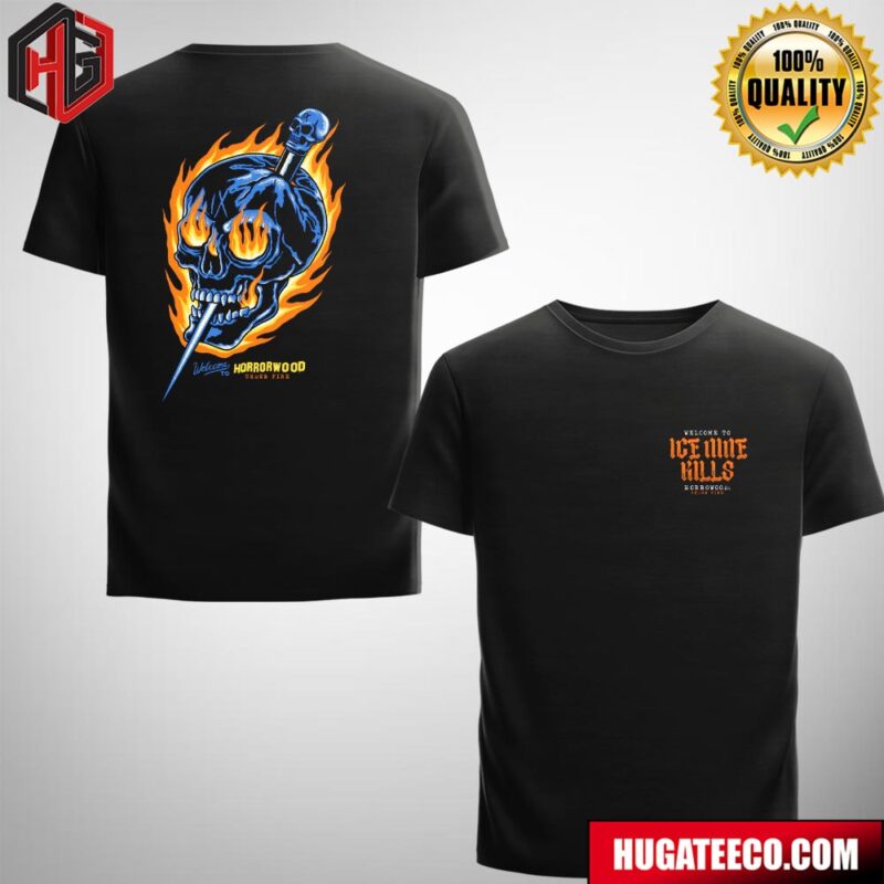 Flaming Skull Ice Nine Skill Two Sides T-Shirt