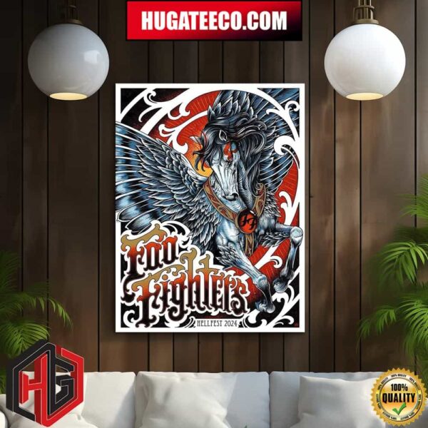 Foo Fighters Hellfest Open Air 2024 June 30th Home Decor Poster Canvas