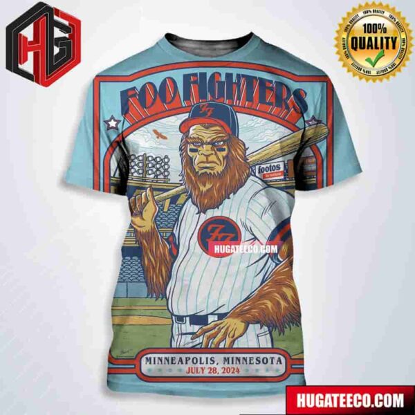 Foo Fighters Show In Minneapolis Minnesota On July 28 2024 All Over Print Shirt