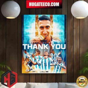 Forever An Argentina Legend Angel Di Maria Goes Out On Top 2024 Copa Amrica Champion Home Decor Poster Canvas