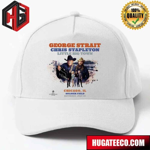 George Strait The King Concert At Soldier Field Event Poster With Chris Stapleton And Little Big Town In Chicago IL On July 20 2024 Merchandise Hat-Cap