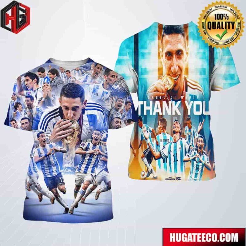 Gracias Angel Fabian Di Maria Argentina Copa Mundial Fifa 2024 Copa Amrica Champion All Over Print Shirt