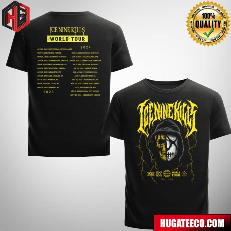 Ice Nine Kills M72 World Tour Schedule List Date 2023-2024 Merchandise Two Sides T-Shirt