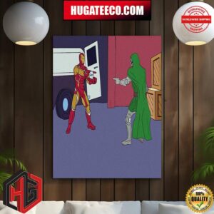 Ironman And Doctor Doom Robert Downey Jr Surfing The Multiverse Home Decor Poster Canvas