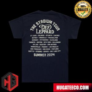 Def Leppard Merch Union Jack Summer Stadium Tour Two Sides T-Shirt