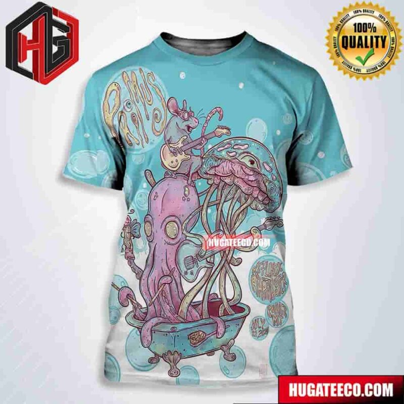 Limited Edition Poster For Primus Tonight’s Show In Bonner MT On July 22 2024 All Over Print Shirt