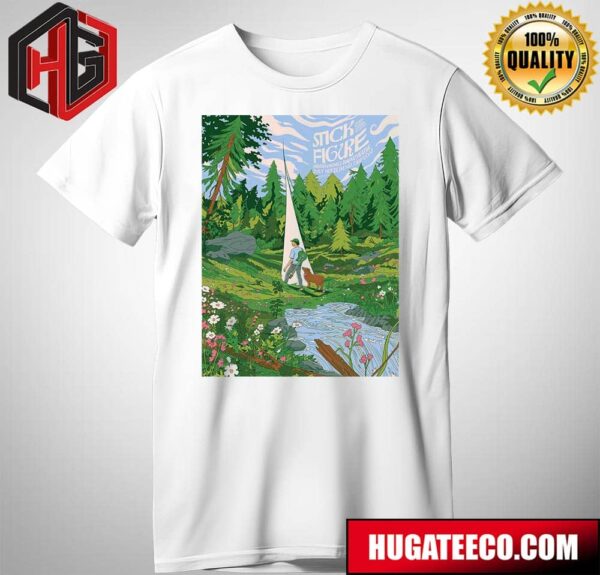 Limited Merch Poster For Stick Figure Sacred Sands Summer 2024 Tour Show At Hayden Homes Amphitheatre In Bend Oregon On July 18th 2024 T-Shirt