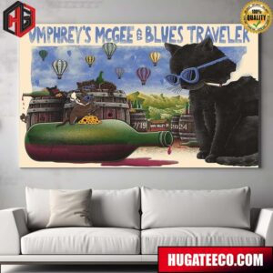 Limited Merch Poster For Umphrey’s Mcgee And Blues Traveler July 19th In Napa Valley CA Poster Canvas