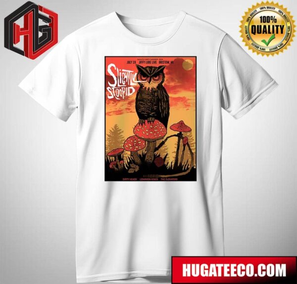 Limited Merch Poster For Slightly Stoopid With Dirty Heads Common Kings And The Elovaters Slightly Dirty Summer Tour Show On July 19 2024 In Bristow VA at Jiffy Lube Live T-Shirt