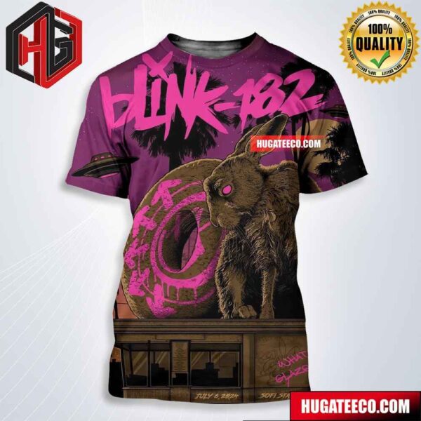 Limited Poster For Blink-182 For Tonight’s On July 6 2024 Show In Inglewoood Ca At Sofi Stadium All Over Print Shirt