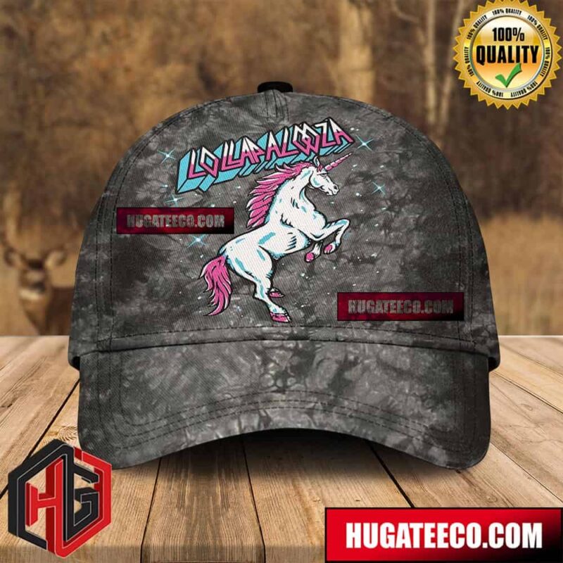 Lollapalooza 2024 Merch Unicorn Lineup Tie Dye Hat-Cap