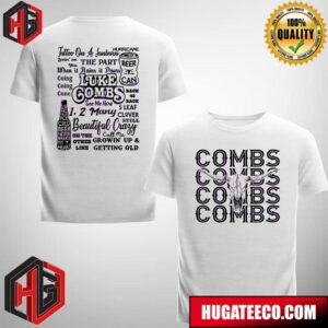 Luke Combs Concerts In United States Tattoo On A Sunburn Bull Head Two Sides T-Shirt