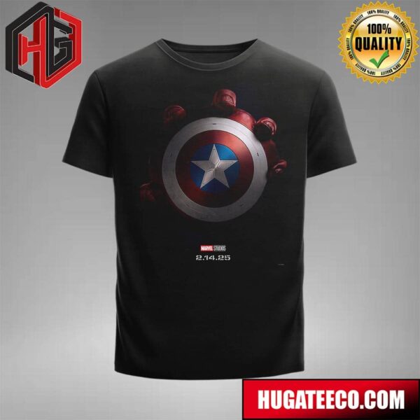 Marvel Studios Captain America Brave New World Only In Theaters February 14 2025 T-Shirt