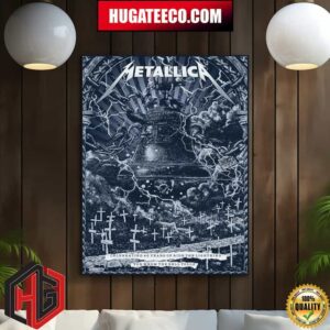 Metallica Celebrating 40 Years Of Metallica Ride The Lightning For Whom The Bell Tolls Poster Canvas
