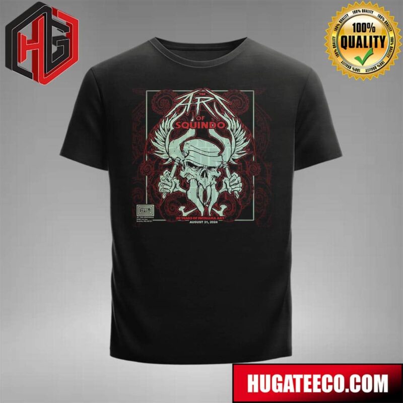 Metallica M72 North American 25 Years Of Metallica Art On August 31 2024 At The Here-After Seattle Wa 98121 The Art Of Squindoi Merchandise T-Shirt