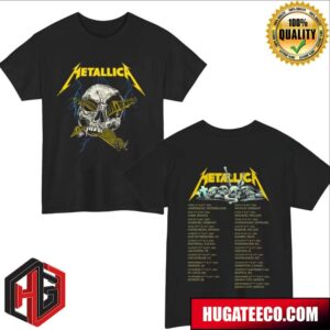 Metallica M72 World Tour 2024 Schedule List Two Sides Merchandise T-Shirt
